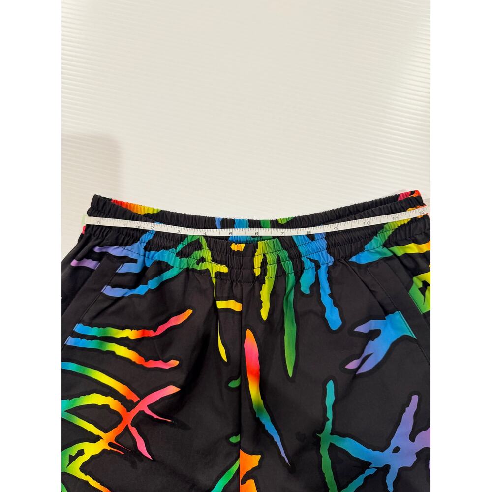 STAYCOOLNYC Electric Beach Rainbow Windbreaker Jogger Pant Black Small Festival - Picture 9 of 16